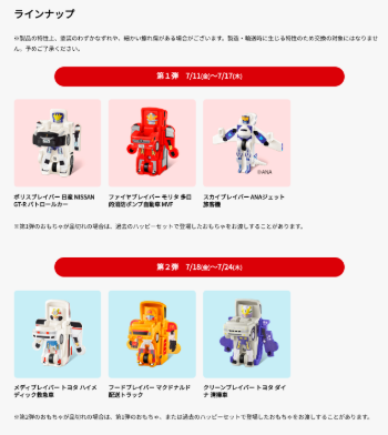 特装合体ロボ ジョブレイバーのハッピーセット